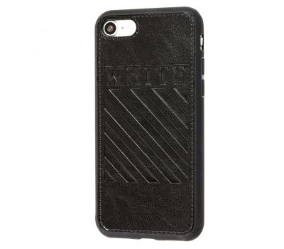 Чохол для iPhone 7 / 8 off-white leather чорний