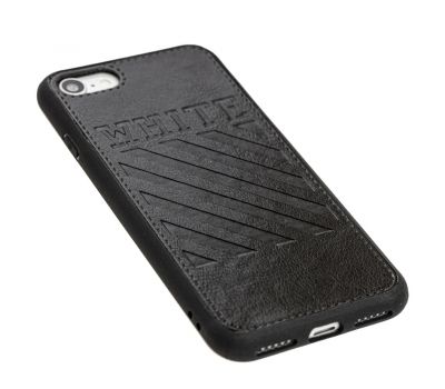 Чохол для iPhone 7 / 8 off-white leather чорний 2683550