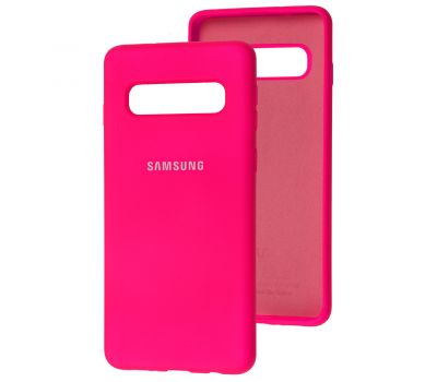 Чохол для Samsung Galaxy S10 (G973) Silicone Full рожевий неон