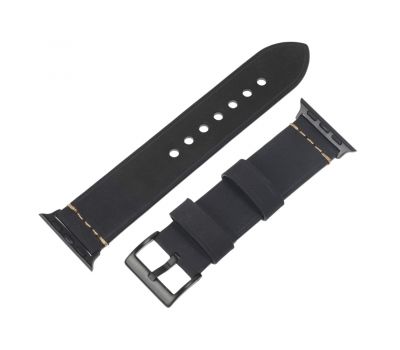 Ремінець Apple Watch Leather 40 mm з TPU 0,8 mm чорний