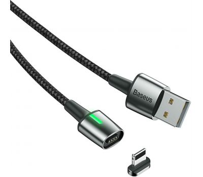 Кабель USB Baseus Lightning Zinc Magnetic 2.4A 1m чорний 2684749
