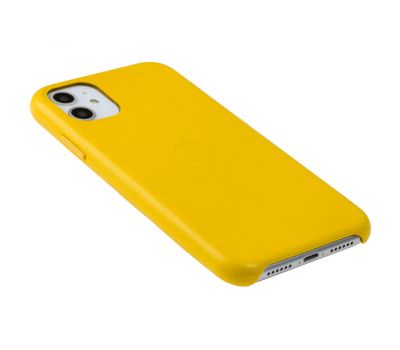 Чохол для iPhone 11 Leather classic "жовтий" 2687144
