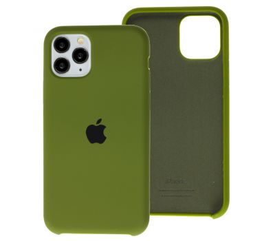 Чохол Silicone для iPhone 11 Pro case армійський зелений