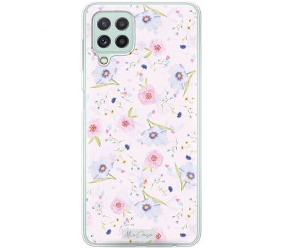 Чохол для Samsung Galaxy A22 (A225) / M32 (M325) MixCase квіти на рожевому