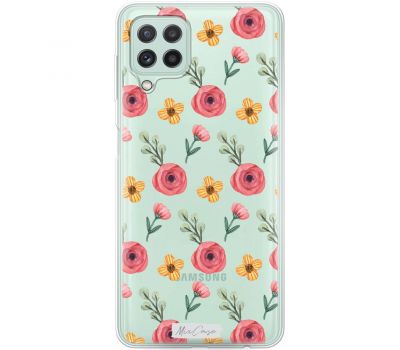 Чохол для Samsung Galaxy A22 (A225) / M32 (M325) MixCase квіти червоні