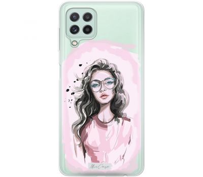 Чохол для Samsung Galaxy A22 (A225) / M32 (M325) MixCase дівчина в окулярах на рожево