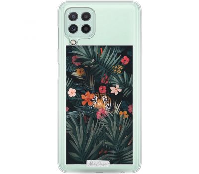 Чохол для Samsung Galaxy A22 (A225) / M32 (M325) MixCase тварини тигр з квітами