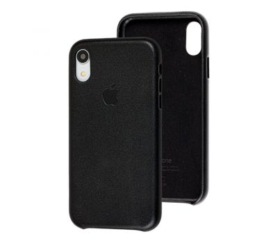 Чохол для iPhone Xr Leather Case (Leather) чорний