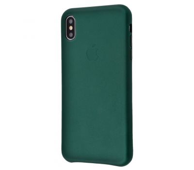 Чохол для iPhone X / Xs Leather Case (Leather) зелений ліс 2699714