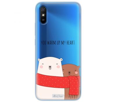 Чохол для Xiaomi Redmi 9A MixCase новий рік ведмеді