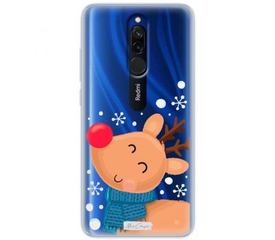 Чохол для Xiaomi Redmi 8 MixCase новий рік олень у шалику