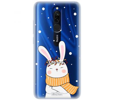 Чохол для Xiaomi Redmi 8 MixCase новий рік зайчик та сніг