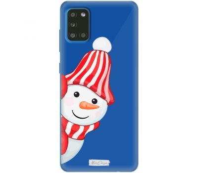 Чохол для Samsung Galaxy A31 (A315) MixCase новий рік сніговик у шапці