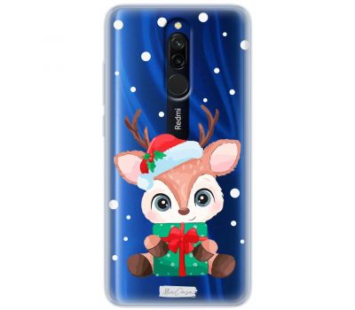 Чохол для Xiaomi Redmi 8 MixCase новий рік оленя з подарунком