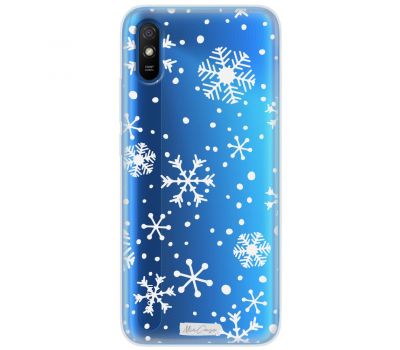 Чохол для Xiaomi Redmi 9A MixCase новий рік сніжинки