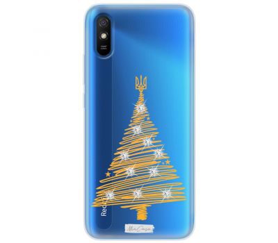 Чохол для Xiaomi Redmi 9A MixCase зі стразами ялинка з гербом