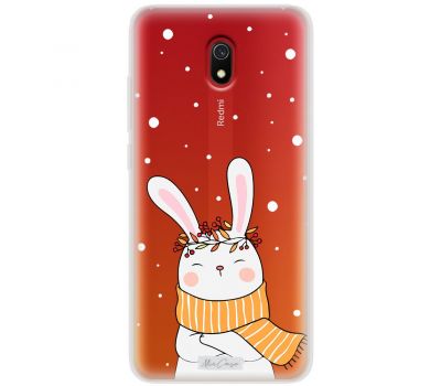 Чохол для Xiaomi Redmi 8a MixCase новий рік зайчик та сніг