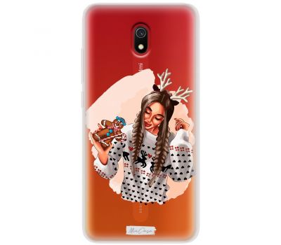 Чохол для Xiaomi Redmi 8a MixCase новий рік дівчина в новорічну ніч