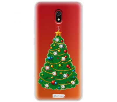 Чохол для Xiaomi Redmi 8a MixCase новий рік ялинка зі стразами