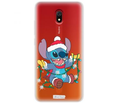 Чохол для Xiaomi Redmi 8a MixCase зі стразами гірлянда та стич