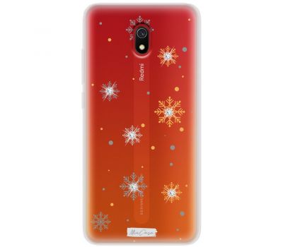 Чохол для Xiaomi Redmi 8a MixCase зі стразами сніжинки