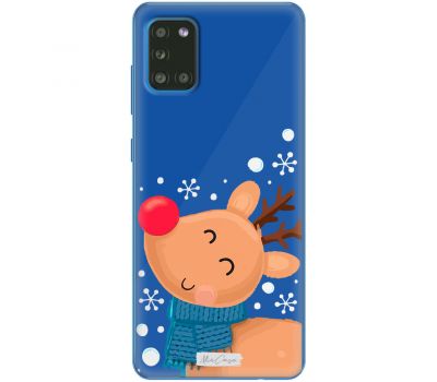 Чохол для Samsung Galaxy A31 (A315) MixCase новий рік олень у шалику