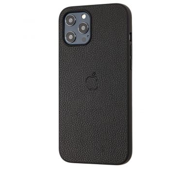 Чохол для iPhone 12 Pro Max Leather cover чорний
