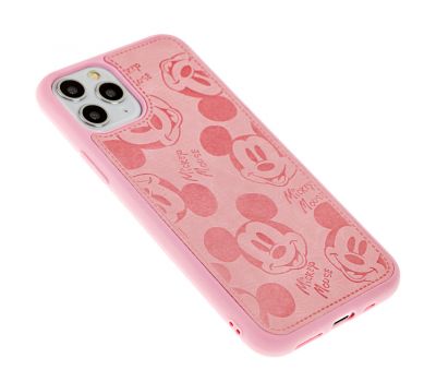 Чохол для iPhone 11 Pro Mickey Mouse leather рожевий 2702853