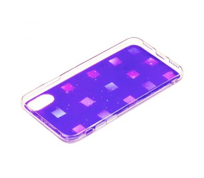 Чохол для iPhone X / Xs мозаїка фіолетовий 2702962