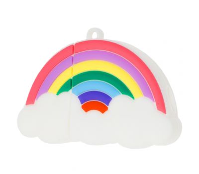 Чохол для AirPods Rainbow and Cloud + кільце веселка та хмара 2702234