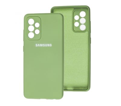 Чохол для Samsung Galaxy A52 (A525) Lime silicon з мікрофіброю зелений
