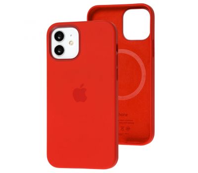 Чохол для iPhone 12/12 Pro Silicone case with MagSafe and Splash Screen червоний