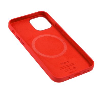 Чохол для iPhone 12/12 Pro Silicone case with MagSafe and Splash Screen червоний 2705910