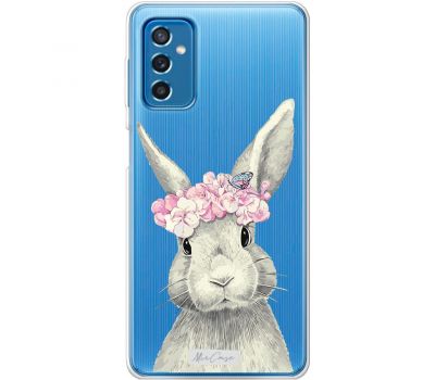 Чохол для Samsung Galaxy M52 (M526) MixCase тварини кролик з квітами