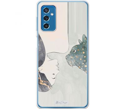 Чохол для Samsung Galaxy M52 (M526) MixCase тварини кіт і дівчина