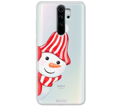 Чохол для Xiaomi Redmi Note 8 Pro MixCase новий рік сніговик у шапці