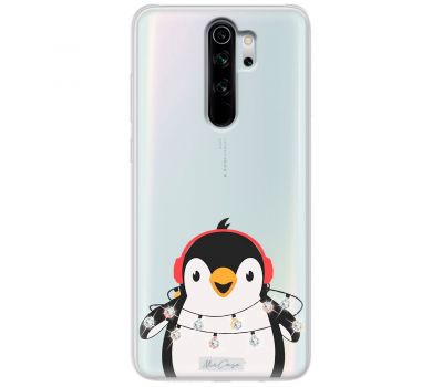 Чохол для Xiaomi Redmi Note 8 Pro MixCase новий рік пінгвін з гірляндою