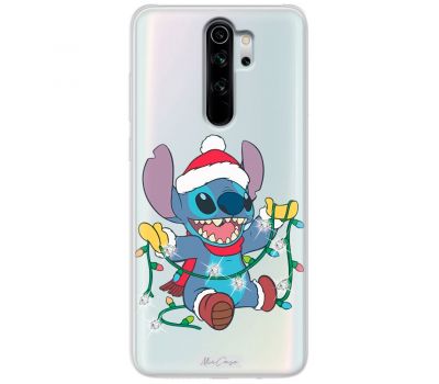 Чохол для Xiaomi Redmi Note 8 Pro MixCase зі стразами гірлянда та стич