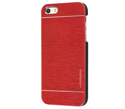 Чохол Motomo для iPhone 5 протиударний з металом червоний