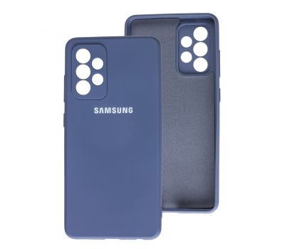 Чохол для Samsung Galaxy A52 (A525) Lime silicon з мікрофіброю сірий (grey)
