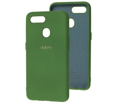 Чохол для Oppo A5s/A12 Silicone Full зелений / dark green