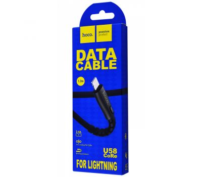 кабель USB Hoco U58 Core Lightning 1.2m черный
