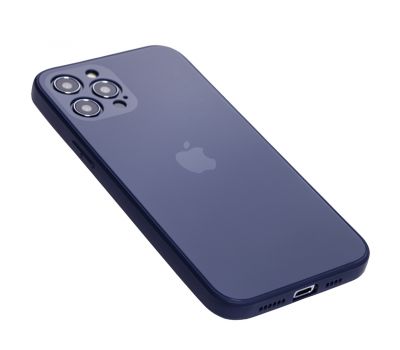 Чохол для iPhone 12 Pro Max Matt glass синій 2713317