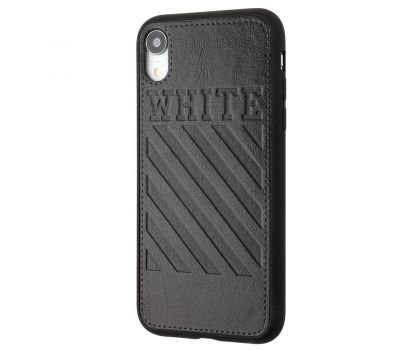 Чохол для iPhone Xr off-white leather чорний