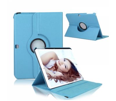 Шкіряний чохол книжка TTX (360 градусів) Samsung Galaxy Tab 4 10.1 Блакитний