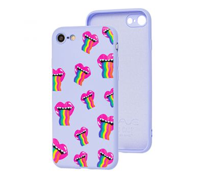 Чохол для iPhone 7 / 8 / SE2 Wave Fancy rainbow smile / lavender