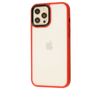Чохол для iPhone 12 Pro Max Metal Buttons червоний