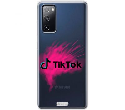 Чохол для Samsung Galaxy S20 FE (G780) TikTok логотип на рожевому