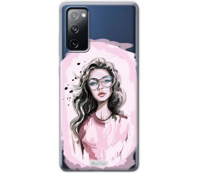 Чохол для Samsung Galaxy S20 FE (G780) MixCase дівчина в окулярах на рожевому