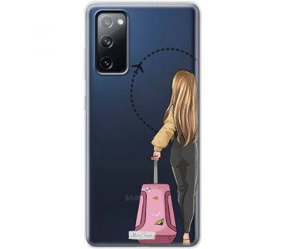 Чохол для Samsung Galaxy S20 FE (G780) MixCase дівчина рожева валіза